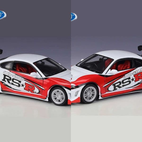 124 Nissan Silvia S15 Welly RSR Alloy Sports Car Model Diecasts Metal Track Racing Car Vehicles Model Simulation Kids Toys Gift L260617