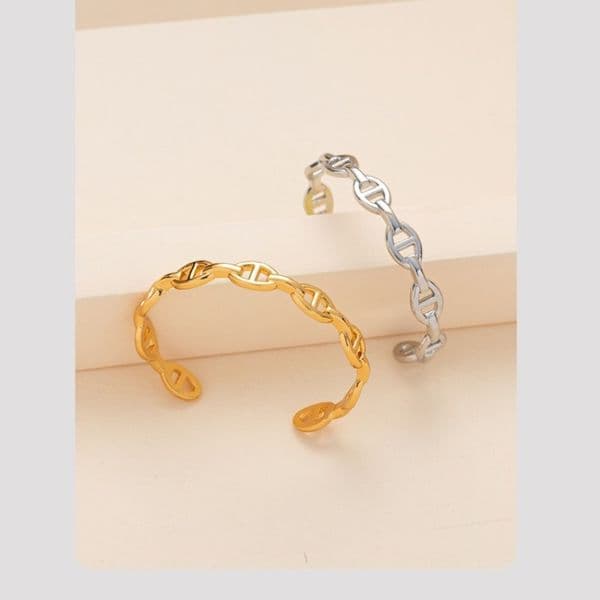 Pig-nose Open-ended Bracelet 18k Gold-plated Brass Necklace Accessory Jewelry Bracelet Handchain