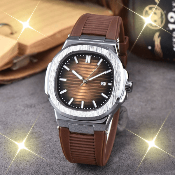2026 Top-level Men lady WristWatches PPity classics NAUTILUSity Specht&Sohne Quartz movement wrist watch top Master High quality watches Silicone strap watch #67