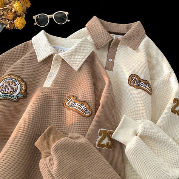 Sweatshirt For Hoodies Designer Men Spring Autumn Trendy Brand Embroidered Turn-down Collar Retro Couple Long Sleeve Jacket
