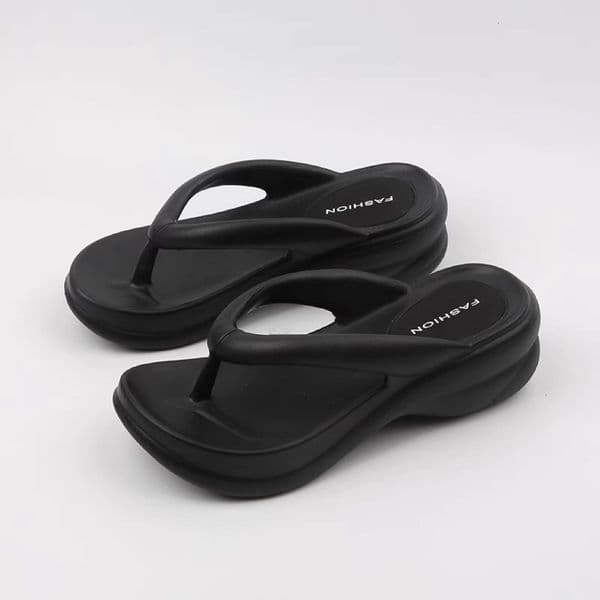 Zhao Lusi Same Style designer luxury New Flip Flops for Women, EVA Thick Sole Height Increasing French Fashion Beach Sandals Wholesale
