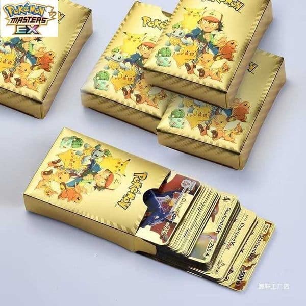 Pokmon Gold Foil Card VMAX Pet Little Pokmon Card Gold Card English Non-Duplicate Flash Card Paper L260621K17Y