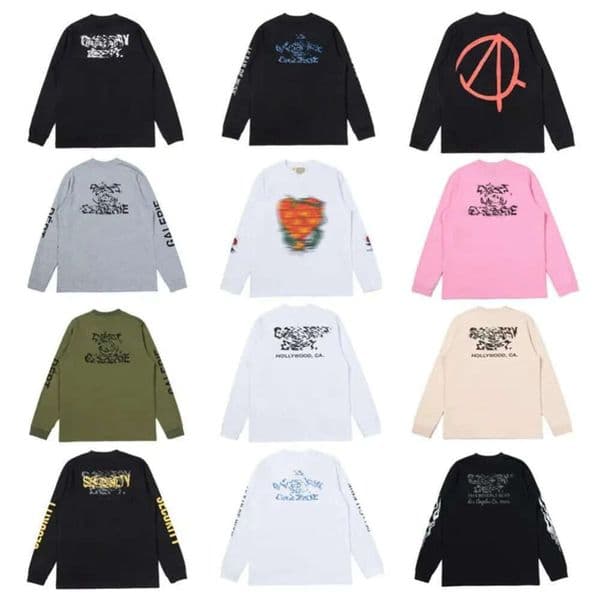 Gallarys Depts Long Sleeve Men's T Shirts Designer Y2k Letter Print Pullover For Men Women Long Sleeve Classic Letter Print Tshirt Trendy Unisex Oversized Casual Cae