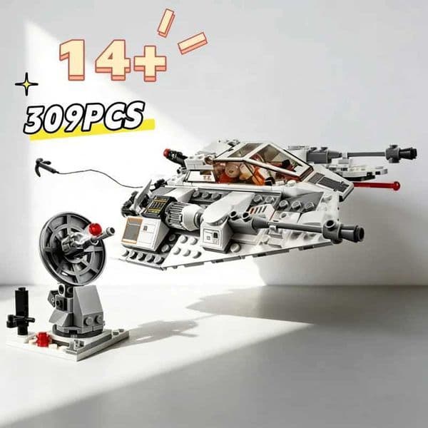 309PCS In Stock Snowfield Starfighter MOC 75259 Assembly Bricks Spaceship Snowspeeders Birthday Party Gifts for Kids DIY Toys Y260621VK9W