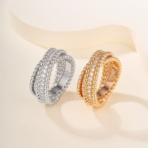 Luxury Casual Jewelry Ring Classic Full diamond Ring Jewelry Row Diamond Finger Ring