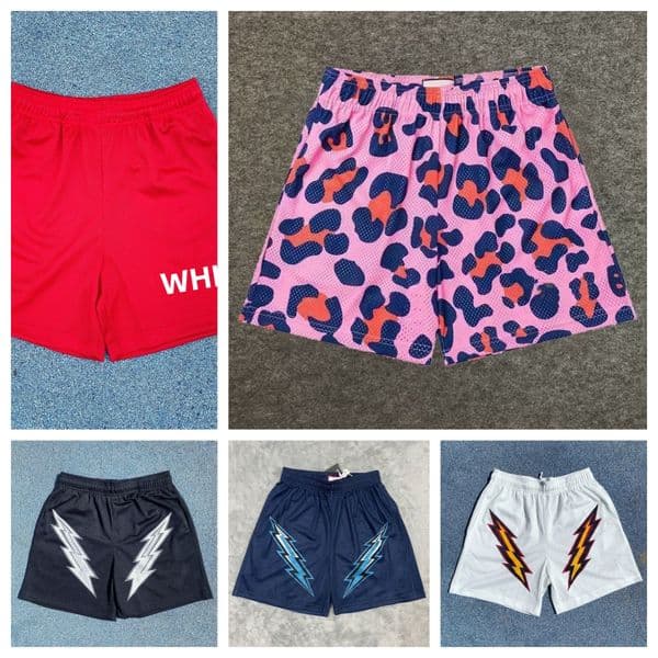 mens short unisex wear quick dry Polyester Black white Brand Design Sports Outdoor Basketball Flower pattern mesh short man designer swim short ee short short woman
