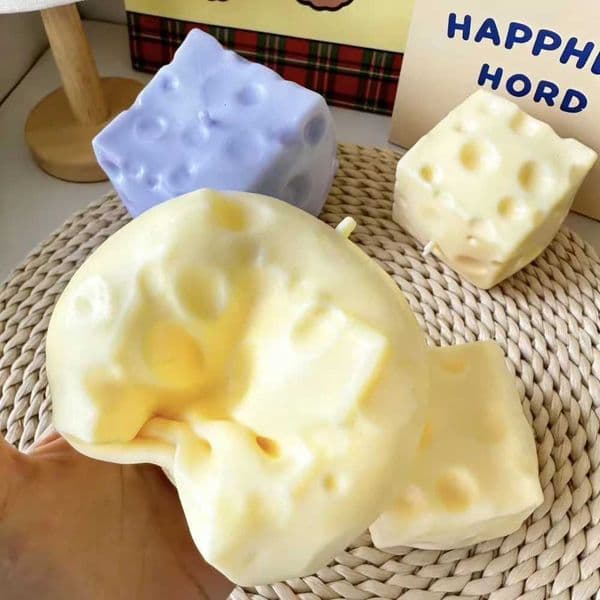 Cheese Jumbo 1-3 Cube Pc Stress Ball Big Cheese Shapeable Squeeze Ball Non-Bounce Fidget Toy Sensory Anti-Stress Festival Gift X260621