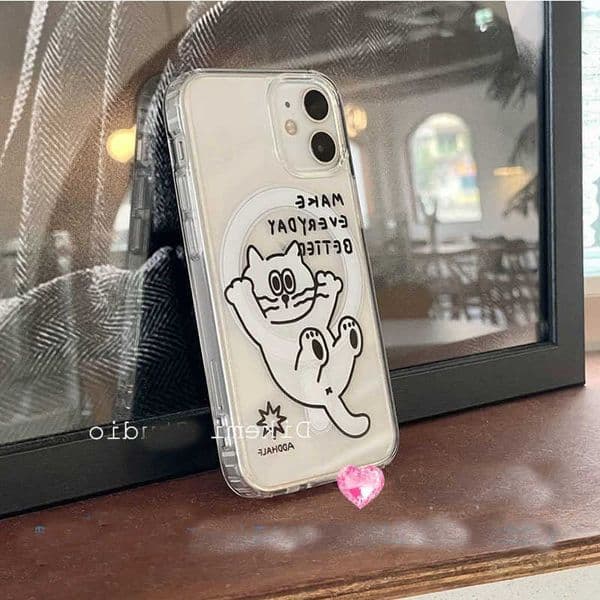 Kitten Cute Lovely Cat for Magnetic Phone Case for iPhone 17AIR 16E 11 12 13 14 15 Pro Max MINI Plus Y2K Wireless Charging Cover D260621