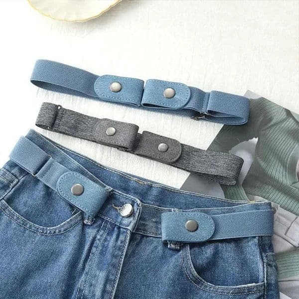 Waist 2024 Canvas Adjustable Elastic Band Invisible Belt Buckle-Free Belts for Women Men Jean Pants Dress No Buckle Easy To Wear M260622