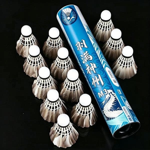 Black Flower Duck Feather Shuttlecocks, Medium Pole Black Feather Pieces, Training Shuttlecock hot-sale products