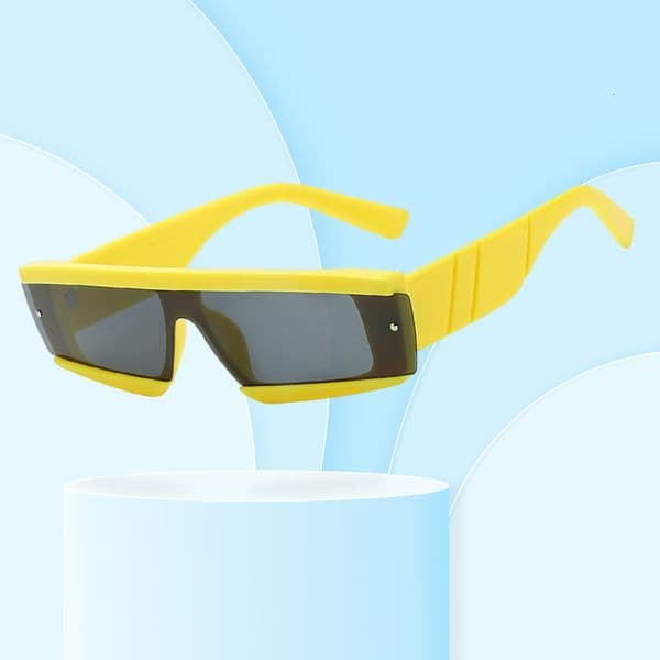 Designer Men's Women's Outdoor Sun Glasses one-piece colorful square-frame American sunglasses trendy candy-colored modern stylish personalized sunglasses