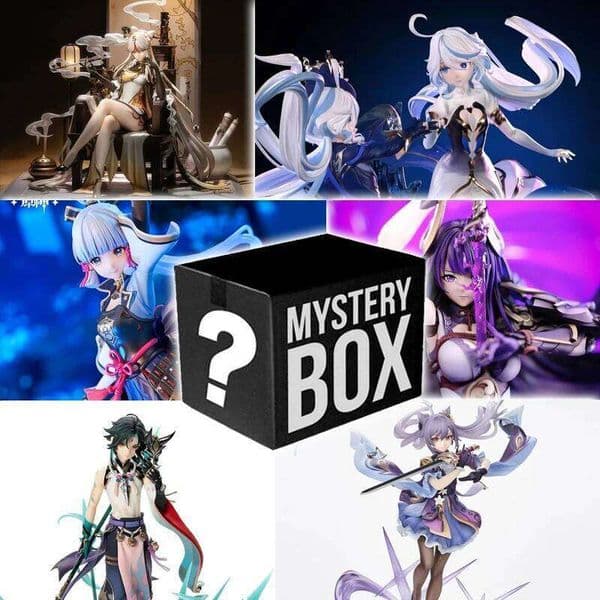 Genshin Impact Blind Mystery Box Handmade Anime Paimon Aether Ganyu Walnut Action Figures Large Model Gift W260622