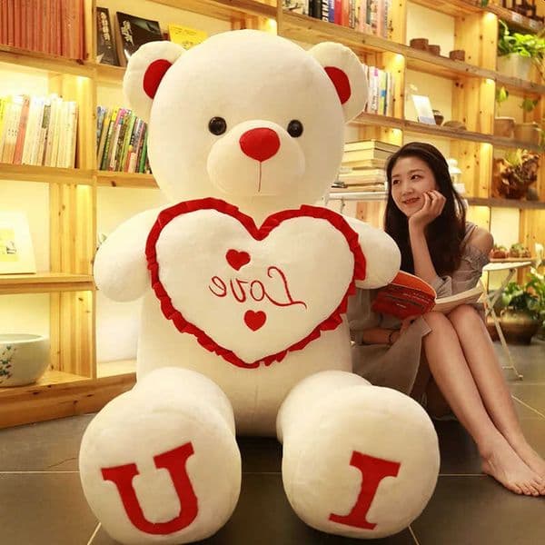 And Game Toy Big Teddy Bear 100Cm I Love You Plush Toy Cute Stuffed Soft Doll Lover Childrens Christmas Gift For stuff animal Girlfriend 240 Designer L26