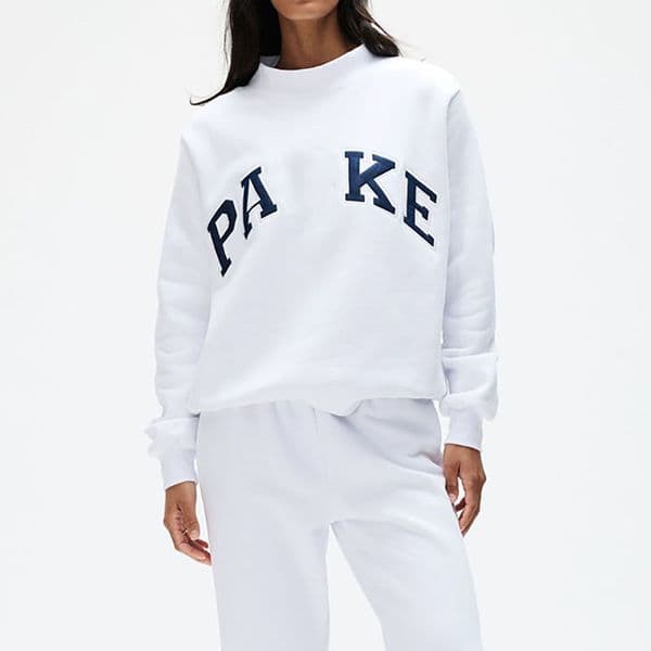 PARKE Womens Mockneck Embroidered Letters Designer sweatshirt Loose Cotton Pullover Hoodie Spring Autumn Casual Outdoor Streetwear Oversized Fashion Tops 2x6a