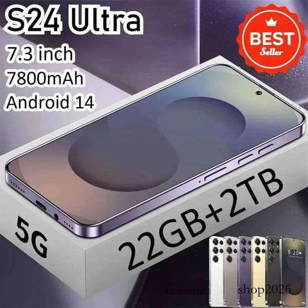 2025 Cellphones S24 Ultra Original 5G Smartphone 7 3Hd Android 14 Cell Phone 7800Mah Global Version Snapdragon 8 Gen 3 Mobile Phones
