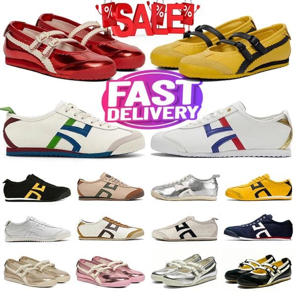 Designer Casual Shoes Tiger66 Sneakers Men Women ballet flats Sier Pink Red Tokuten Beige Grass Vintage Leather Lows Trainers Shoes