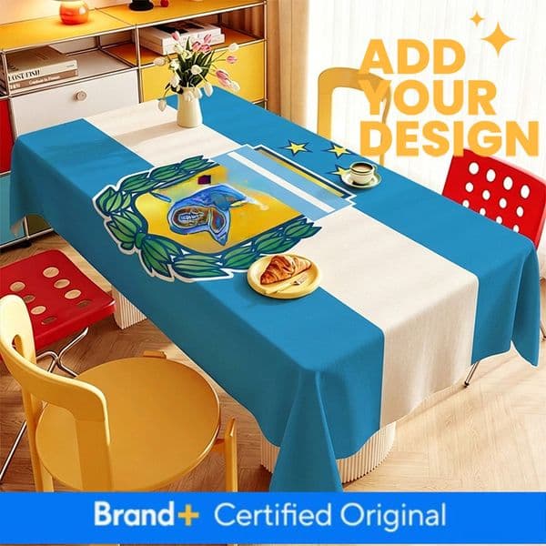 World Cup themed flag tabcloth, fan merchandise, party decorations, availab in multip countries, suitab for restaurant gatherings, waterproof coffee