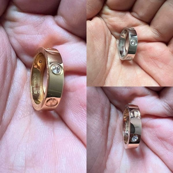 V Ring 18K Gold Silver Rose Stainless Steel letter 750 engrave Rings Women men lovers wedding Jewelry USA big size 6 7 8 9 10 11 12 Z260618