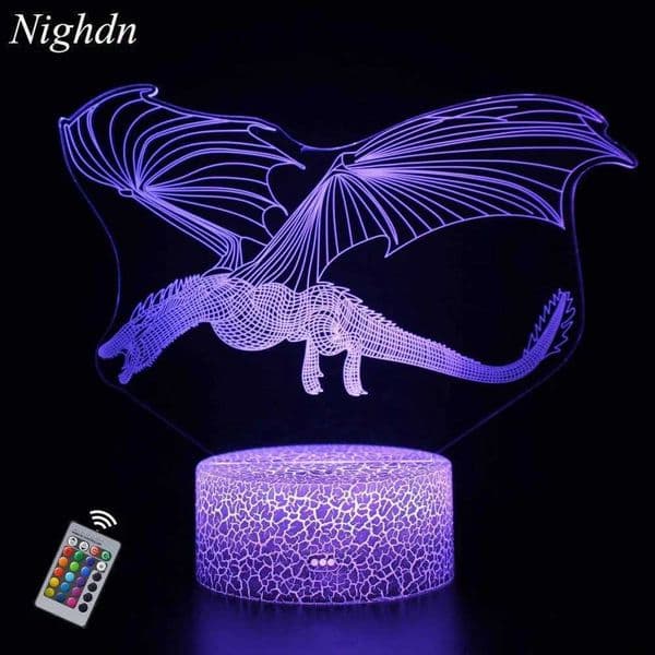 Nighdn Dragon Night Light 3D LED Dinosaur Lamp Bedroom Decoration 16 Color Changing Touch Remote Control Gifts Child Nightlight Y2606230A52