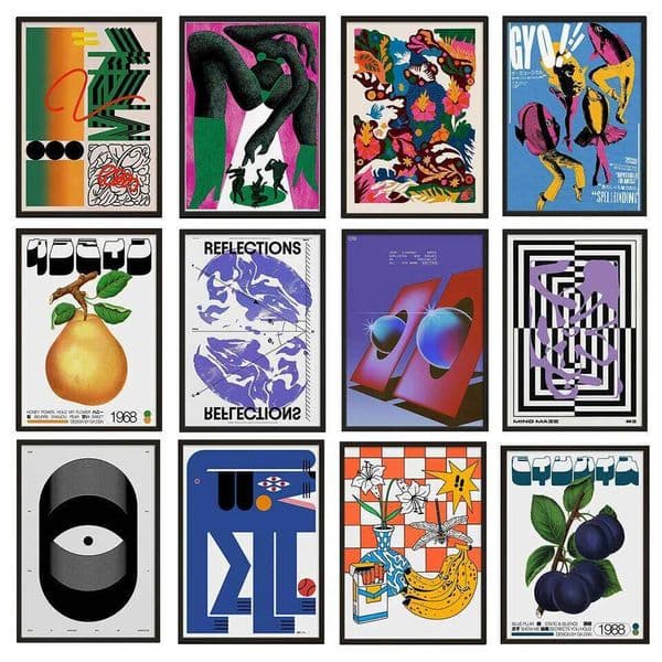 Classic Poster, Retro Abstract Image Printing Art Canvas Painting, Used for Home Room Wall Decoration, Frameless 26L0623