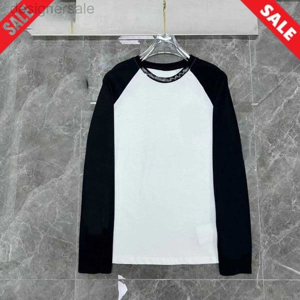 fashion men t shirt tshirt mens Hip hop loose long sleeves tees classic printed pattern design mens black white shirts
