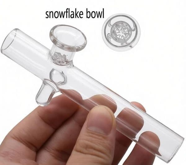 Wholesale Travel mIni clear steam roller Glass Tobacco Pipe Portable thick heady hand dry herb honeycomb Pipes Steamroller for smoking with Balance dot