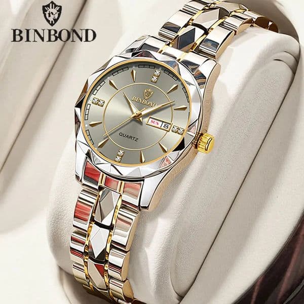 BINBONG Women Watches y Fashion Ladies Quartz Watch Waterproof Luminous Date Stainless Wristwatch Girlfriend Lovers Gift 260624