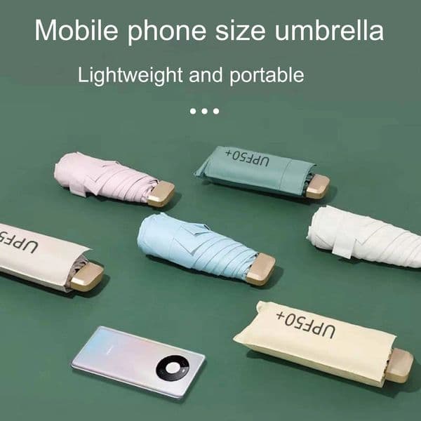 Mini five-fold umbrella sun protection sun umbrella sun protection anti-ultraviolet small and portable men and women fashion sun 260622