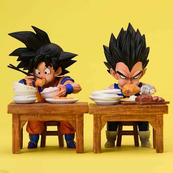 Z Vegeta Figure Son Goku eating 8cm Pvc Action Figures Collection Model Toys For Children Christmas Gifts Y2606239EGI