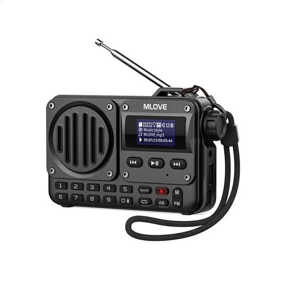 MLOVE BV800 Super-Portable Bluetooth Ser with FM RadioLCD Screen Display Antenna AUX Input USB Disk TF Card MP3 Player 260625