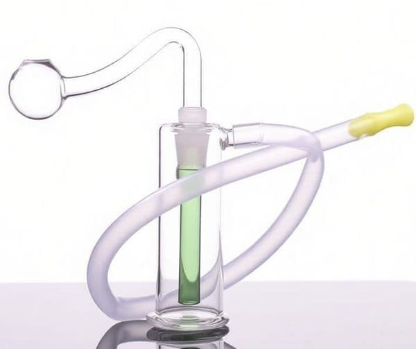 Portable Hookahs glass bongs cheap mini beaker bongs water oil burner pipes Catcher bubbler with smoking 10mm male glass oil banger bowl