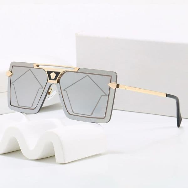 Designer Sunglasses Full Frames Beach Glasses Classic Element Fashion Luxury Eyeglasses Geometric Patterns Frameless Man Eyeglasses Woman Glasses