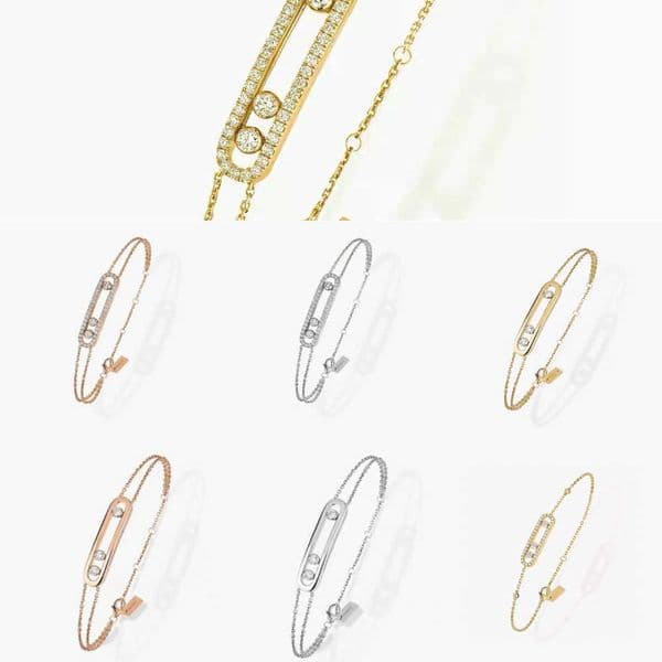 bracelet dynamic designer diamond chain V gold bracelet jewlery designer for women move bracelets 3 color designer bracelet accessories christmas gifts ALLK