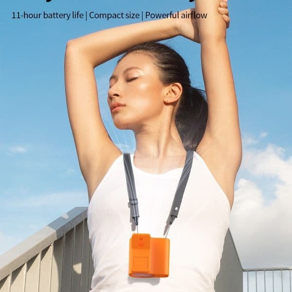 T511 4 In 1 Waist Fan Digital Display USB Outdoor Clip Neck Handheld Fan