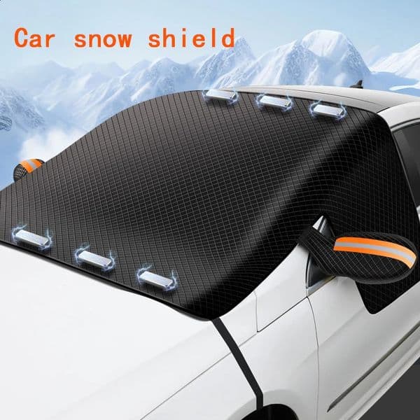 Automobile snow protection cover for front windshield -freezing and -frost snow magnetic suction snow guard car cover 260622