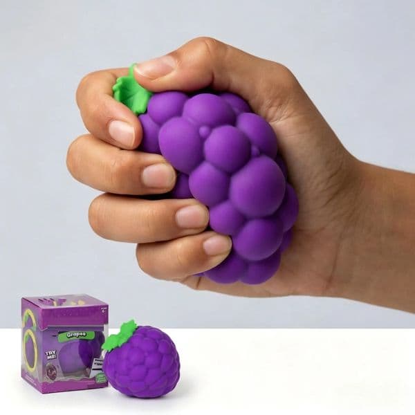 New Stretchy Kawaii Purple Grape Scented Fruit Fragrance Fidget Soft Slow Rebound Squishy Stress Relief Ball Squeeze For Kids Funny Toy Stock BY Air! 003