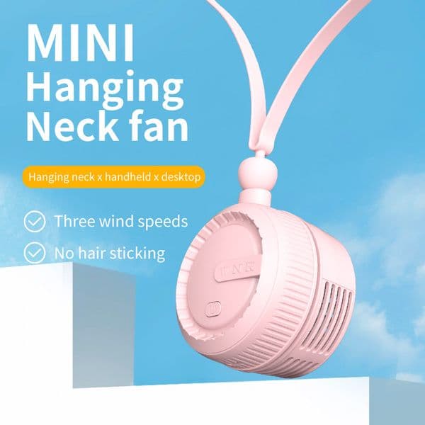 Leafless Neck Fan 3 Speed USB Hair Protection Hand Desk 3 In 1 Quiet Fan thumbnail 2