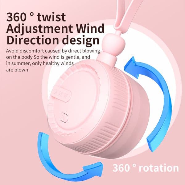 Leafless Neck Fan 3 Speed USB Hair Protection Hand Desk 3 In 1 Quiet Fan thumbnail 3