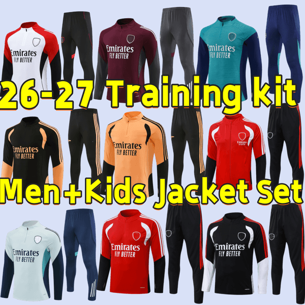 26 27 Arsens SAKA PEPE Training Suit Kit tracksuit gunners Football training equipment ODEGAARD THOMAS TIERNEY SMITH ROWE 2026 2027 Transport Men Kids kit