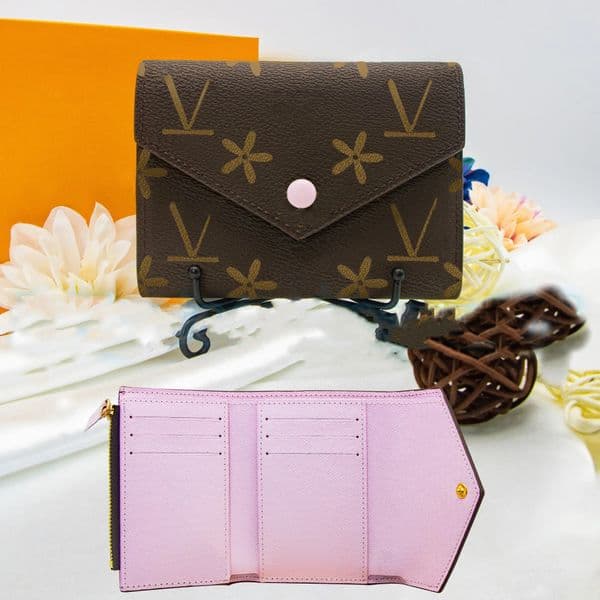 fashion Designer wallets classic 5A quality women credit card holder bags fashion a variety of styles and colors available wholesale short wallet Purse With box