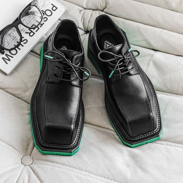 Men Male 498c3 Leather 2023 New Chunky Platform Retro Work Spring Autumn Derby Shoes Low Top Man Casual Flats