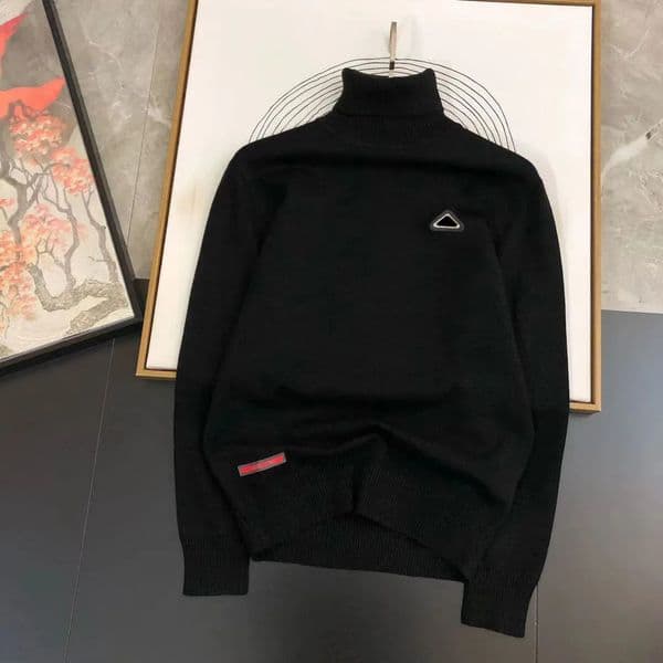 designer triangle badge designer turtleneck sweaters mens sweaters womens designer sweater pullover for men cashmere sweaters Solid color cotton Sweater