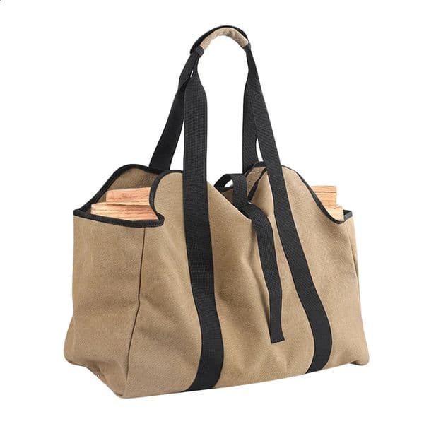Winter Firewood Handbag Carrying Large Capacity Wood Wear Resistant Log Storage Bag Transport Pouch with Padding Strap 240830