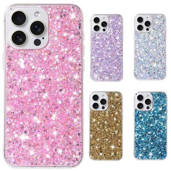 Starry Glitter pink glitter phone case suitable for iPhone 16 15 14 13 12 11 Pro Max X XR 7 8 Plus SE2 hard silicone anti fall back cover M240902