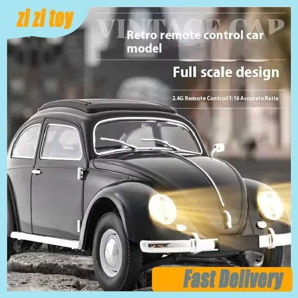 CXD D62 Mini 1 16 full-size professional drift remote control retro toy car LED RC car Mini Classic 1950 model gift CL240902