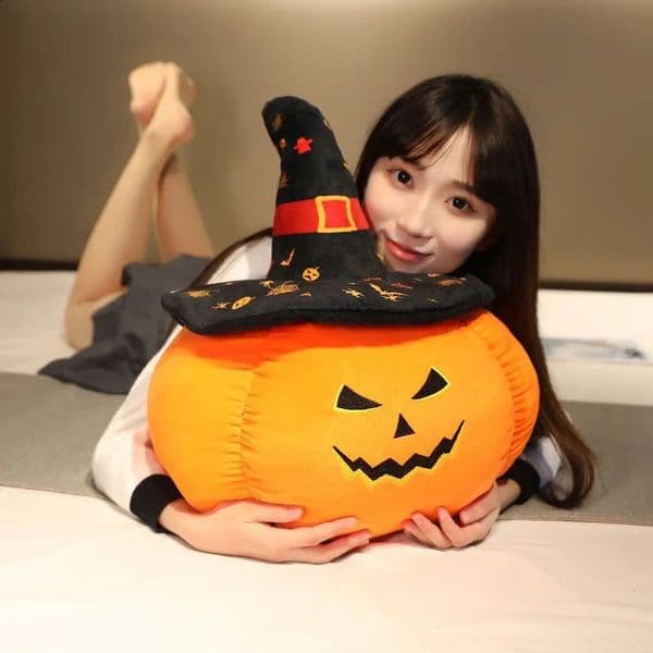 Fun Halloween Pumpkin Throwing Pillow Pumpkin Devil Doll Pillow Filling Soft Doll Festival Decoration 240902