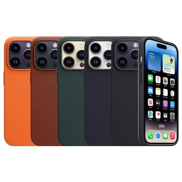 Leather magnetic case for iPhone 14 Pro Max 14 Plus wireless charging 14 Pro drop protection cover M240902