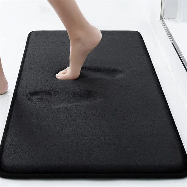 Super absorbent bathroom mat bathroom entrance anti-skid mat bathroom accessories coral velvet floor mat memory foam floor mat 240902