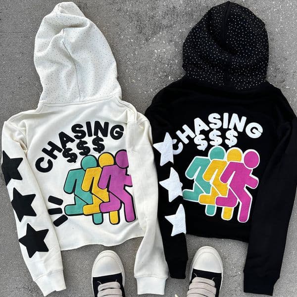 Designer hoodie rhinestone Sweatshirts Letter foam Gothic Graphic printed high street retro Y2k hoodie pullover hip hop Classic Streetwear Inner Fleece Jackets