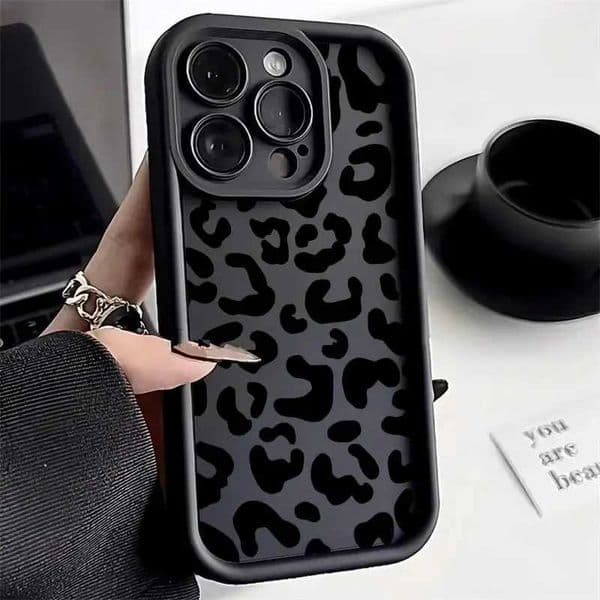 Leopard Print Silicone Phone Case for iPhone 15 12 13 14 Pro Max XR XS X 7 8 Plus SE Soft Shock Bumper Cover Fundas M240902